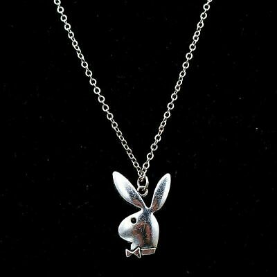 Playboy Lock Necklace, silver lock necklace with